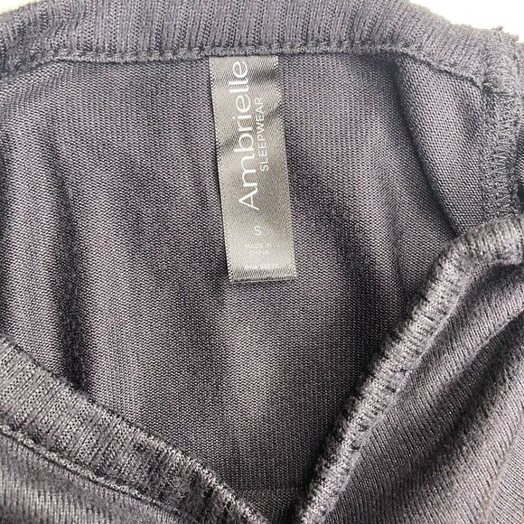 AMBRIELLE Sleepwear Shirt Long Sleeve Graphic Loungewear Womens S Black Gold - Picture 4 of 9